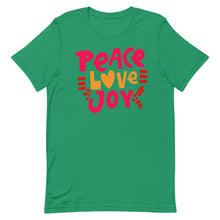 Load image into Gallery viewer, Peace Love Joy Bella Canvas Unisex t-shirt
