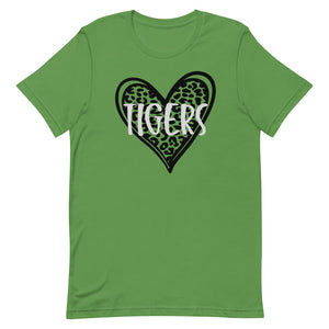 Tigers Leopard Heart Bella Canva Unisex t-shirt