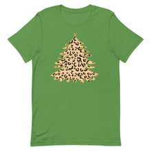 Load image into Gallery viewer, Faux Glitter Leopard Christmas Tree Unisex t-shirt
