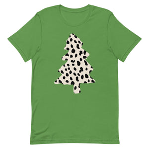 Dalmation Print Christmas Tree Unisex t-shirt