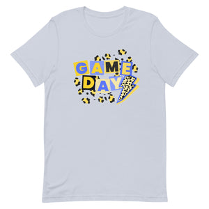 Game Day Blue and Yellow Eclectic Bella Canvas Unisex t-shirt