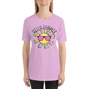 Hello Summer Sunshine Bella Canvas Unisex t-shirt