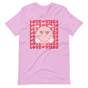 Love Vibes Smiley Bella Canvas Unisex t-shirt