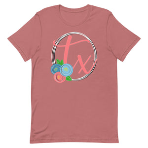 Round Floral TX Bella Canvas Unisex t-shirt