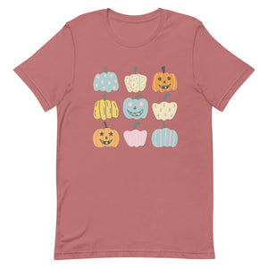 Multi Pumpkin Bella Canvas Unisex t-shirt