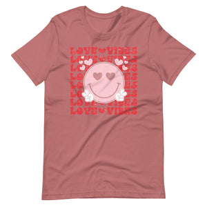 Love Vibes Smiley Bella Canvas Unisex t-shirt