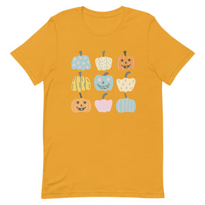 Multi Pumpkin Bella Canvas Unisex t-shirt