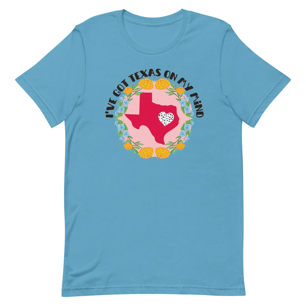 I've got Texas on my Mind Floral Bella Canva Short-sleeve unisex t-shirt