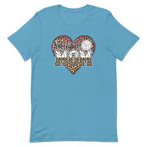 Volleyball Mom Leopard Heart Bella Canvas Unisex t-shirt