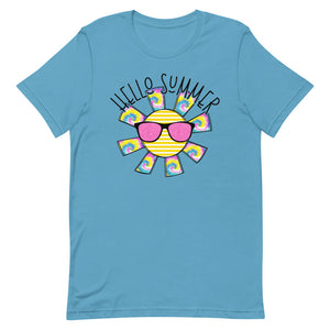 Hello Summer Sunshine Bella Canvas Unisex t-shirt