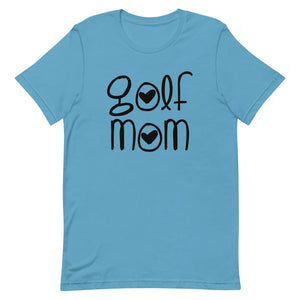 Golf Mom Heart Font Bella Canvas Unisex t-shirt