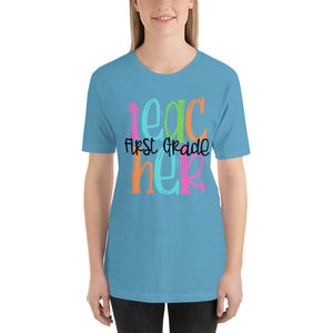 First Grade Colorful Bella Canvas Unisex t-shirt