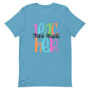 Third Grade Colorful Bella Canvas Unisex t-shirt
