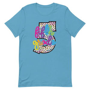 Fifth Grade Colorful Leopard Bella Canvas  Unisex t-shirt