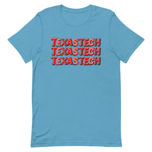 Texas Tech Bubble Letters Bella Canvas Unisex t-shirt