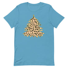 Load image into Gallery viewer, Faux Glitter Leopard Christmas Tree Unisex t-shirt
