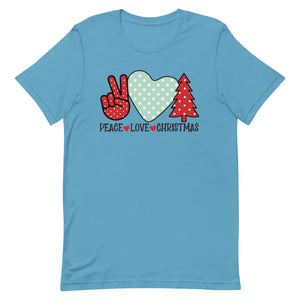 Peace Love Christmas Bella Canvas Unisex t-shirt