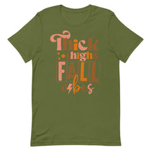 Load image into Gallery viewer, Thick Thighs and Fall Vibes Bella Canvas Unisex t-shirt
