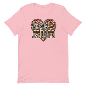 Football Mom Leopard Heart Bella Canvas Unisex t-shirt