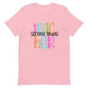 Second Grade Colorful Bella Canvas Unisex t-shirt