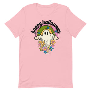 Retro Happy Halloween Ghost Unisex t-shirt