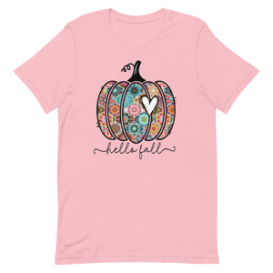 Hello Fall Pretty Pumpkin Unisex t-shirt