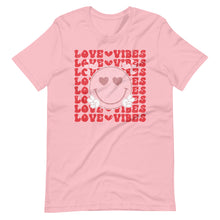 Load image into Gallery viewer, Love Vibes Smiley Bella Canvas Unisex t-shirt
