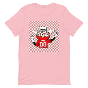 Raider Red Checkered Bella Unisex t-shirt