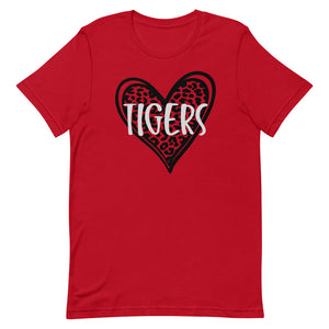 Tigers Leopard Heart Bella Canva Unisex t-shirt