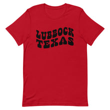 Load image into Gallery viewer, Lubbock Texas Retro Font Bella Canvas Unisex t-shirt
