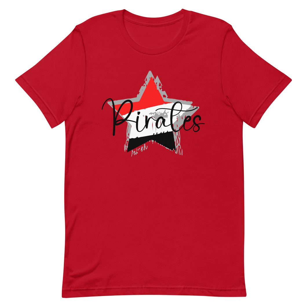 Distressed Pirates Star Bella Canvas Unisex t-shirt