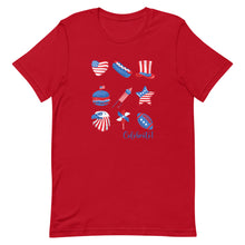 Load image into Gallery viewer, Celebrate Fourth of July Nine Images Bella Canvas Unisex t-shirt
