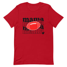 Load image into Gallery viewer, Football Mama Red Football Bella Canvas Unisex t-shirt
