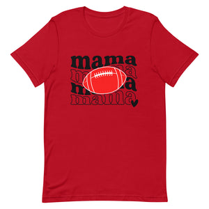 Football Mama Red Football Bella Canvas Unisex t-shirt