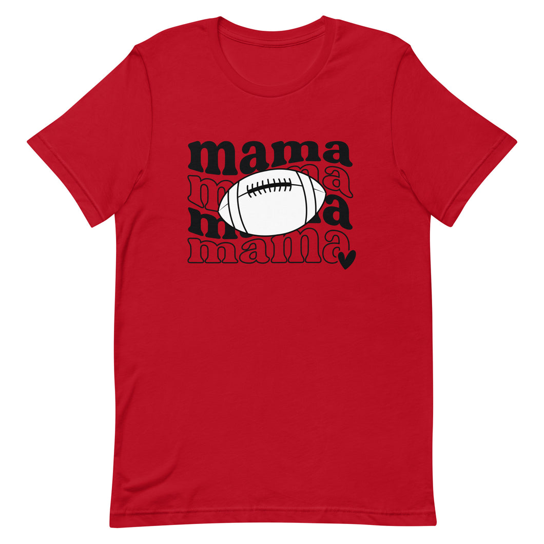 Football Mama White Football  Bella Canvas Unisex t-shirt