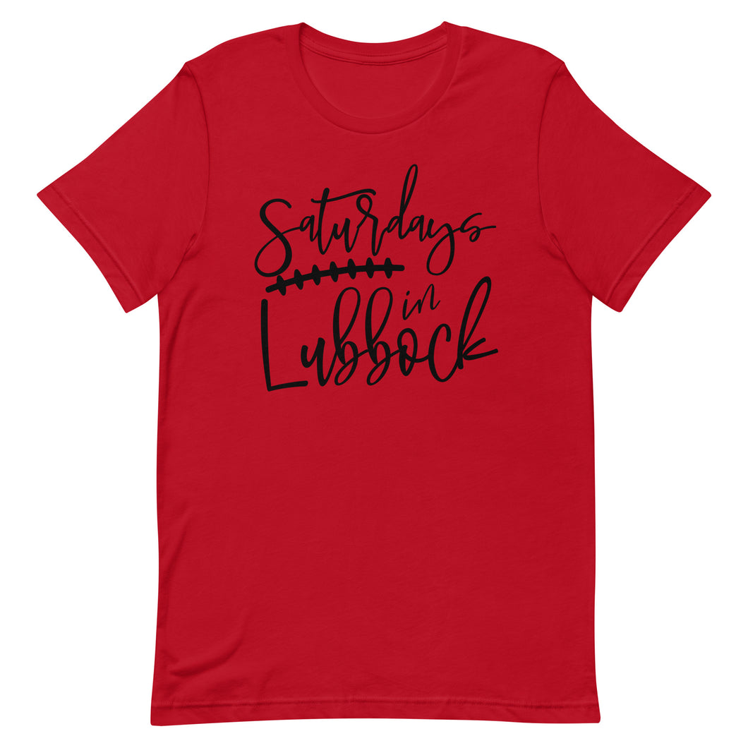 Saturdays in Lubbock Bella Canvas Unisex t-shirt