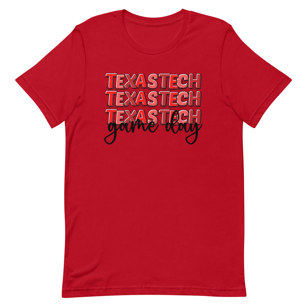 Texas Tech Game Day Bella Canva Unisex t-shirt