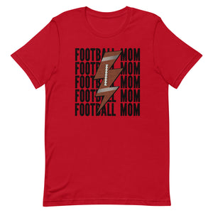 Football Mom Lightning Bolt Bella Canvas Unisex t-shirt