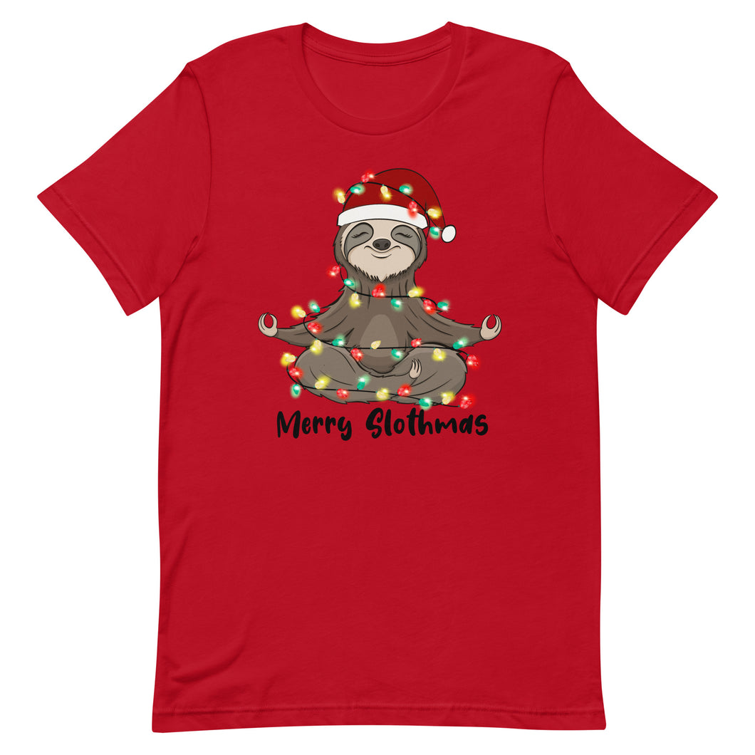 Merry Slothmas Christmas Bella Canvas Unisex t-shirt