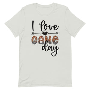 I love Game Day Football Bella Canvas Unisex t-shirt