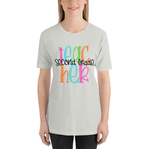 Second Grade Colorful Bella Canvas Unisex t-shirt