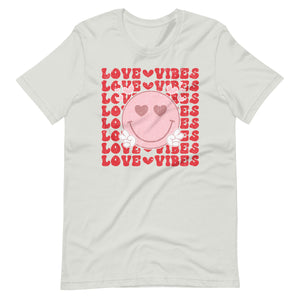 Love Vibes Smiley Bella Canvas Unisex t-shirt