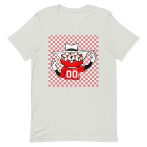 Raider Red Checkered Bella Unisex t-shirt