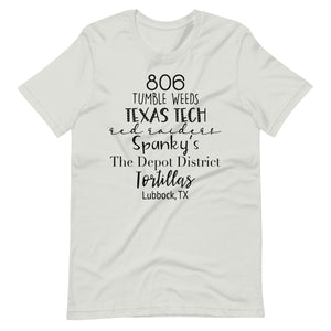 806 Lubbock Tx Bella Canvas Unisex t-shirt