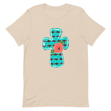 Load image into Gallery viewer, Fall Flower Cross Bella Canvas Unisex t-shirt

