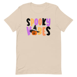 Spooky Vibes Pumpkin Halloween Bella Canvas Unisex t-shirt