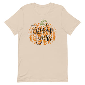 Frenship Tigers Mini Paw Pumpkin Bella Canvas Unisex t-shirt