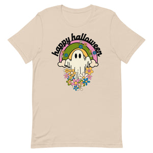 Retro Happy Halloween Ghost Unisex t-shirt