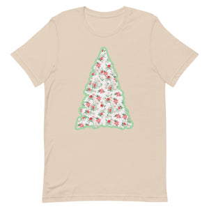 Shabby Chic Christmas Tree Unisex t-shirt