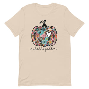 Hello Fall Pretty Pumpkin Unisex t-shirt